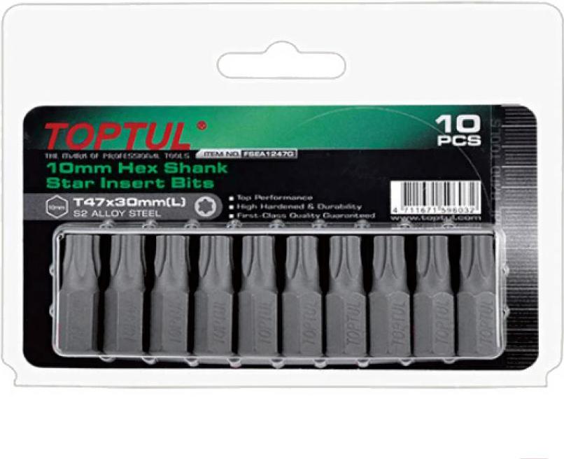 

Насадка слесарная Toptul TORX T50 30мм [FSEA1250G], Насадка слесарная Toptul TORX T50 30мм FSEA1250G