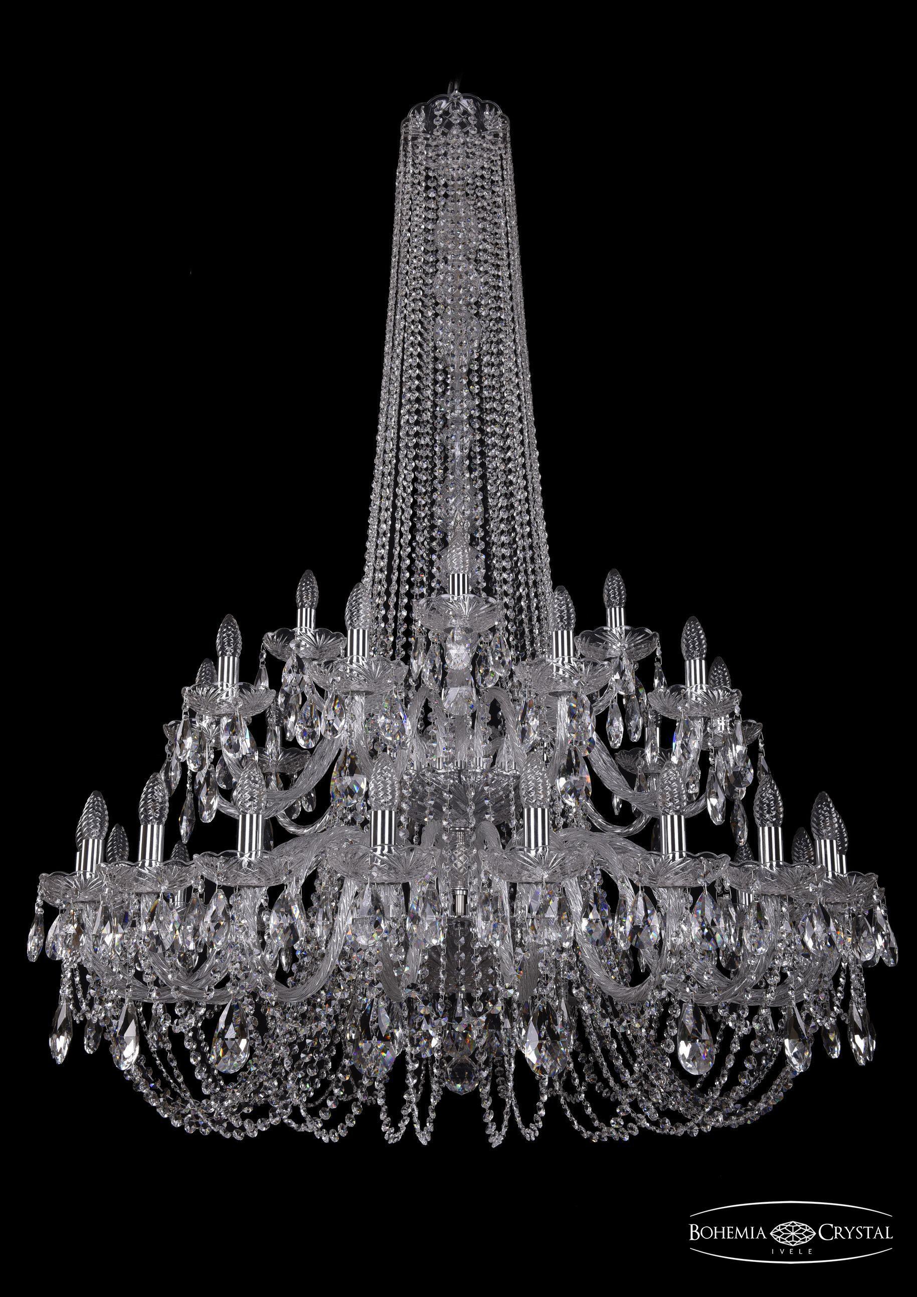 

Подвесная люстра Bohemia Ivele Crystal 1402/20+10+5/400/h-160/2d/Ni
