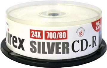 

Оптический диск Mirex CD-R 700 Mb 24х Silver Cake Box 25 [201878], CD-R 700 Mb 24х Silver Cake Box 25