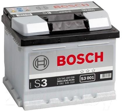 

Аккумулятор Bosch S3 001 541400036 (41 А/ч) [0092S30010], Аккумулятор Bosch S3 001 541400036 (41 А/ч) 0092S30010