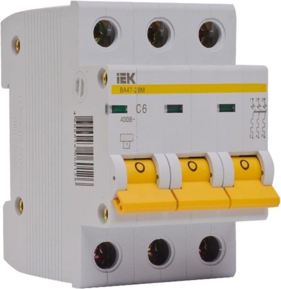 

Выключатель IEK ВА 47-29 3Р 25А 4.5кА D [MVA20-3-025D], Выключатель IEK ВА 47-29 3Р 25А 4.5кА D MVA20-3-025D