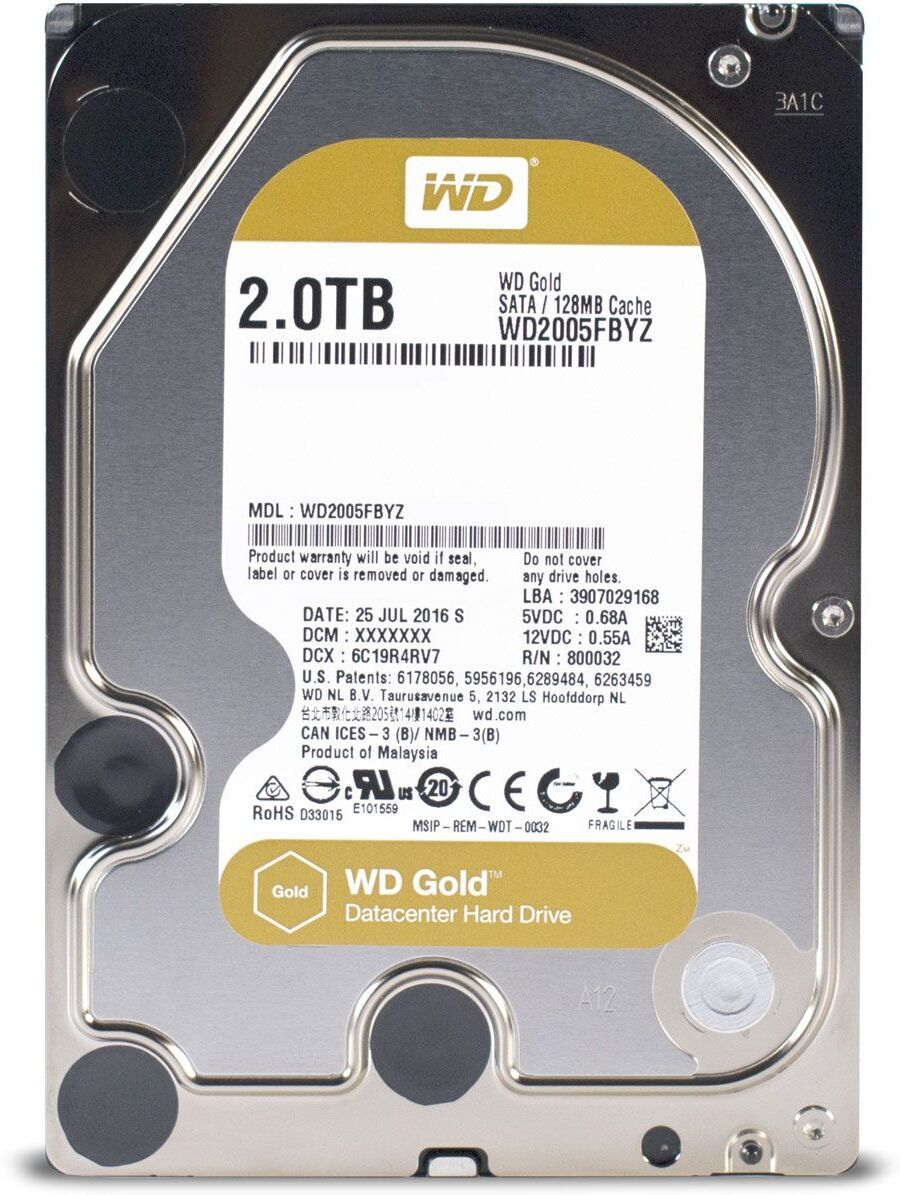 

Жесткий диск WD Gold 2TB [WD2005FBYZ], Жесткий диск 2TB WD Gold WD2005FBYZ
