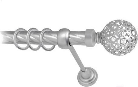 

Карниз Lm Decor Ажур 095 1р витой 25мм 3.6м сатин, Ажур 095 1р витой 25мм 3.6м