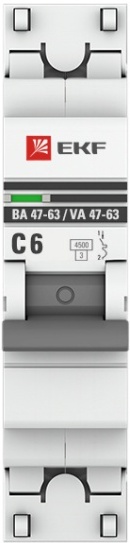 

Выключатель автоматический EKF ВА 47-63 1P 6А (C) 4.5kA PROxima, Выключатель нагрузки EKF ВА 47-63 1P 6А C 4.5kA PROxima
