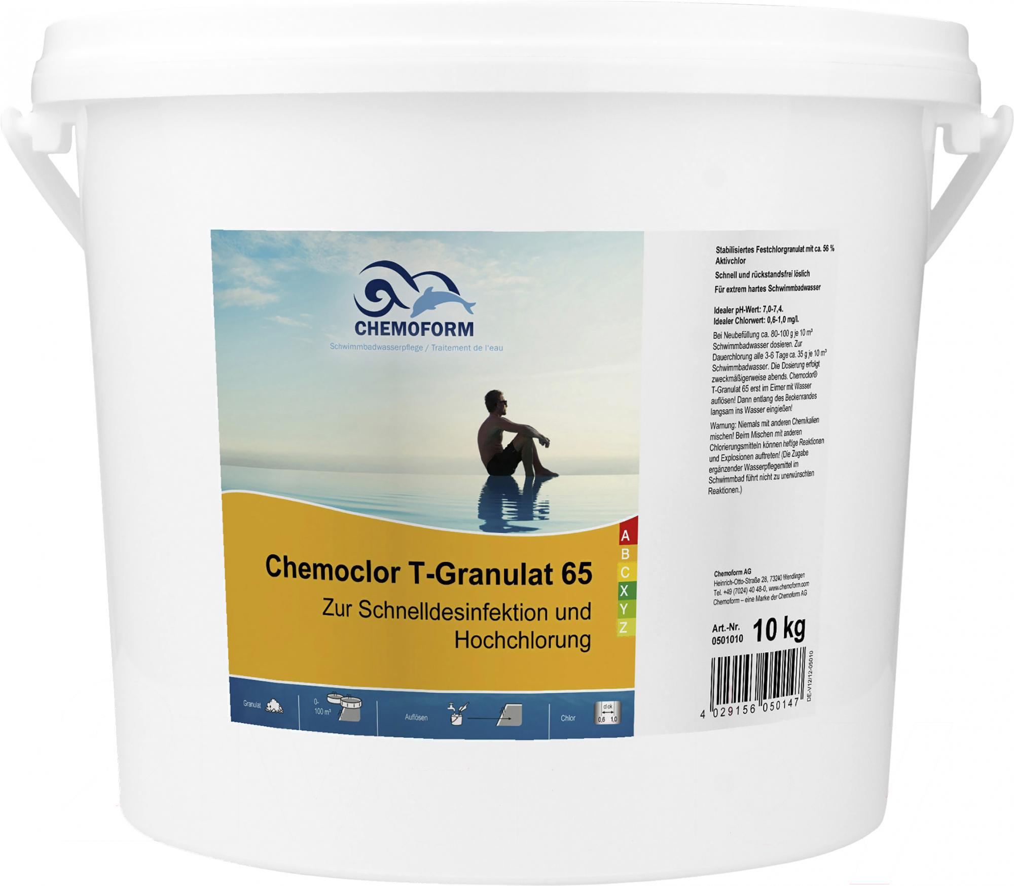 

Средство для дезинфекции воды Chemoform Кемохлор Т-65 гранулированное 10 кг