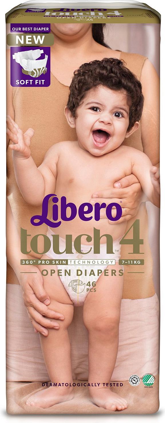 

Детские подгузники Libero Touch 4 Maxi 7-11кг (46шт), Touch 4 Maxi 7-11кг (46шт)