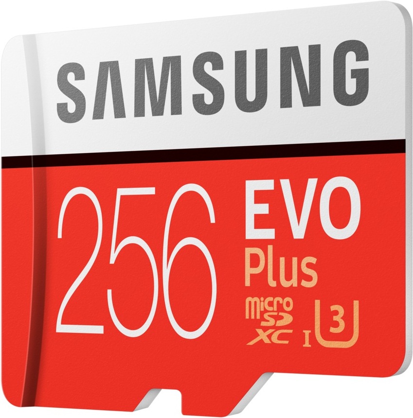 

Карта памяти Samsung 256GB microSDXC EVO Plus v2 UHS-I U3 + SD Adapter (R100/W90Mb/s) [MB-MC256GA/RU], Карта памяти Samsung EVO Plus microSDXC 256GB MB-MC256GA/RU