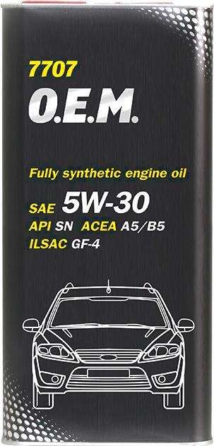 

Моторное масло Mannol OEM 5W30 SN/CF 5л [MN7707-5ME], Моторное масло Mannol OEM 5W30 SN/CF 5л MN7707-5ME