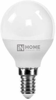 

Светодиодная лампа In Home LED-ШАР-VC E14 8W 230V 3000K 600Lm [4690612020549], Светодиодная лампочка In Home LED-ШАР-VC E14 8W 230V 3000K 600Lm 4690612020549