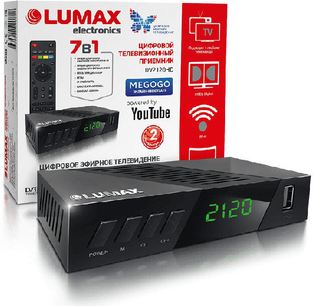 

Приемник цифрового ТВ Lumax DV2120HD, Цифровой телевизионный ресивер Lumax DV2120HD (Lumax DV2120HD)
