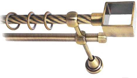 

Карниз Lm Decor Куб 177 2р витой 3м антик, Куб 177 2р витой 16мм 3.0м