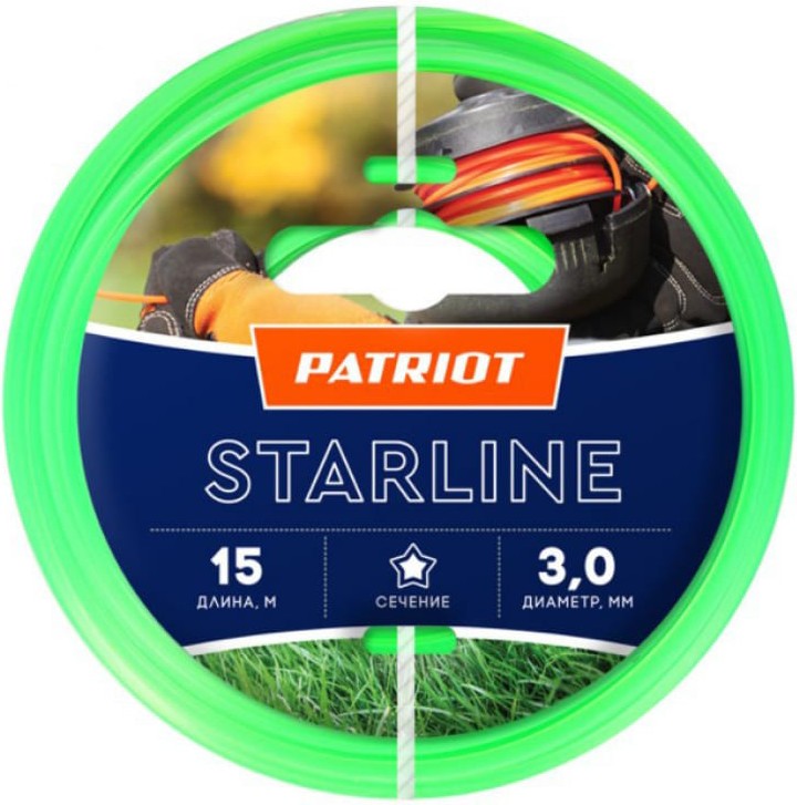 

Леска для триммера Patriot Starline 3 мм 15 м звезда [805201066], Леска для триммера Patriot Starline 3 мм 15 м звезда 805201066