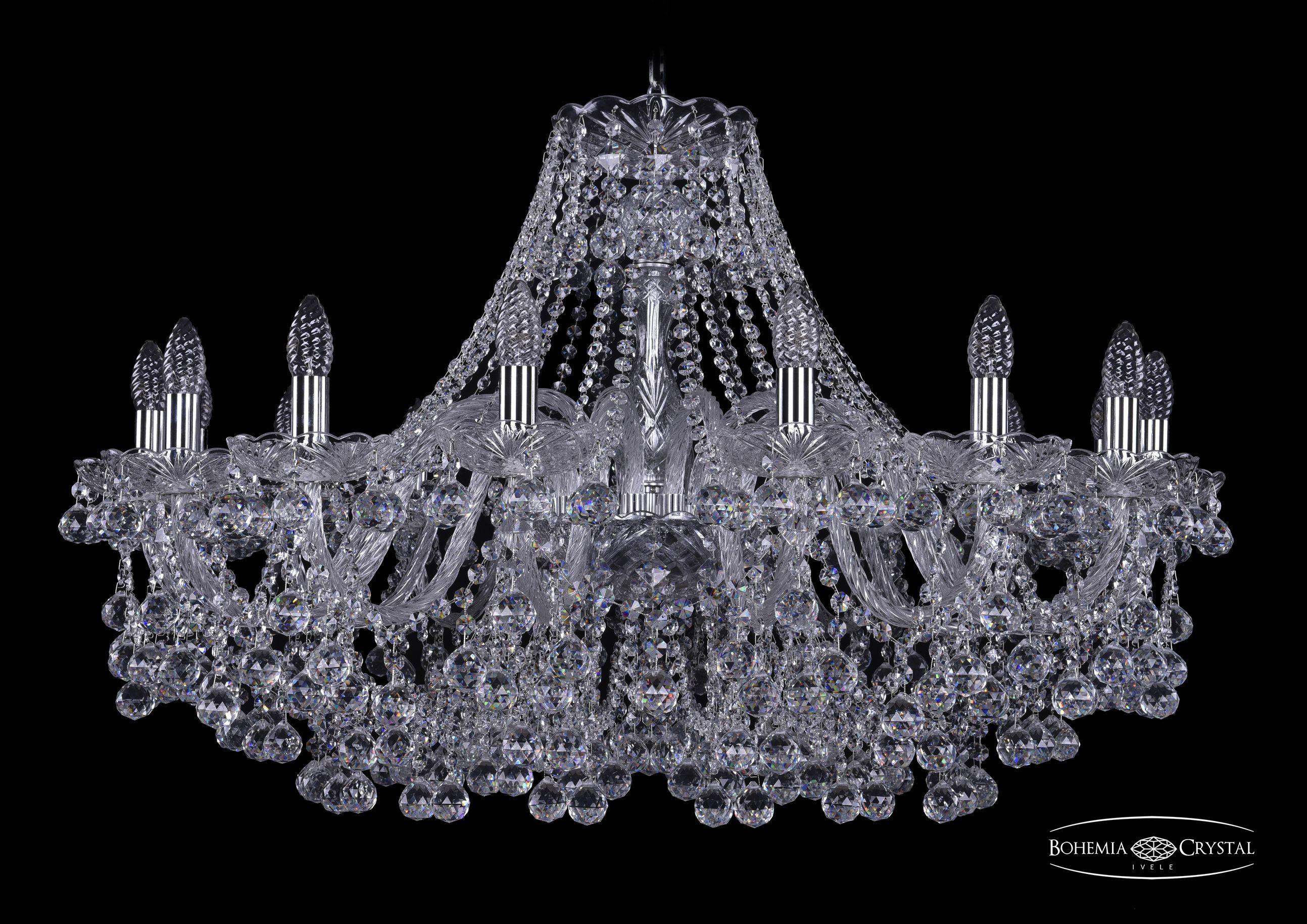 

Подвесная люстра Bohemia Ivele Crystal 1409/16/360/Ni