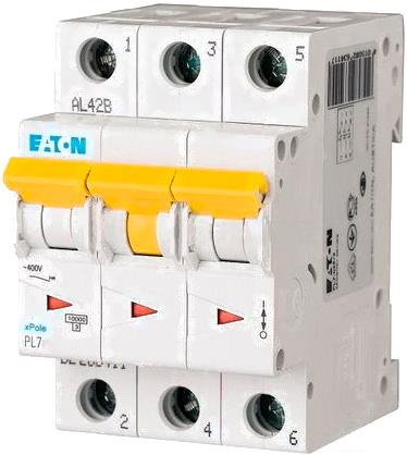 

Выключатель Eaton PL7 3P 1А C 10кА 3M [263403], PL7 3P 1А C 10кА 3M