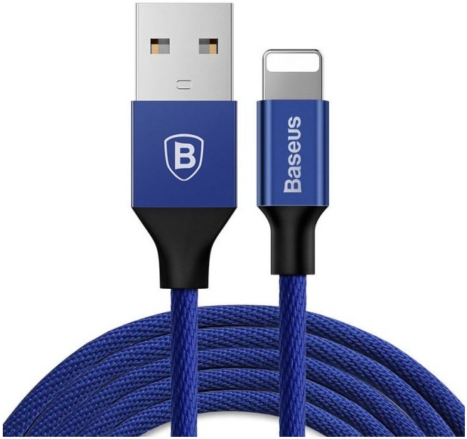 

Кабель для компьютера Baseus CALYW-A13, Кабель Baseus CALYW-A13 Yiven Cable USB to Lightning, нейлоновая оплётка, 1.8m Navy Blue Baseus Yiven Cable For Apple 1.8M Navy Blue (CALYW-A13)