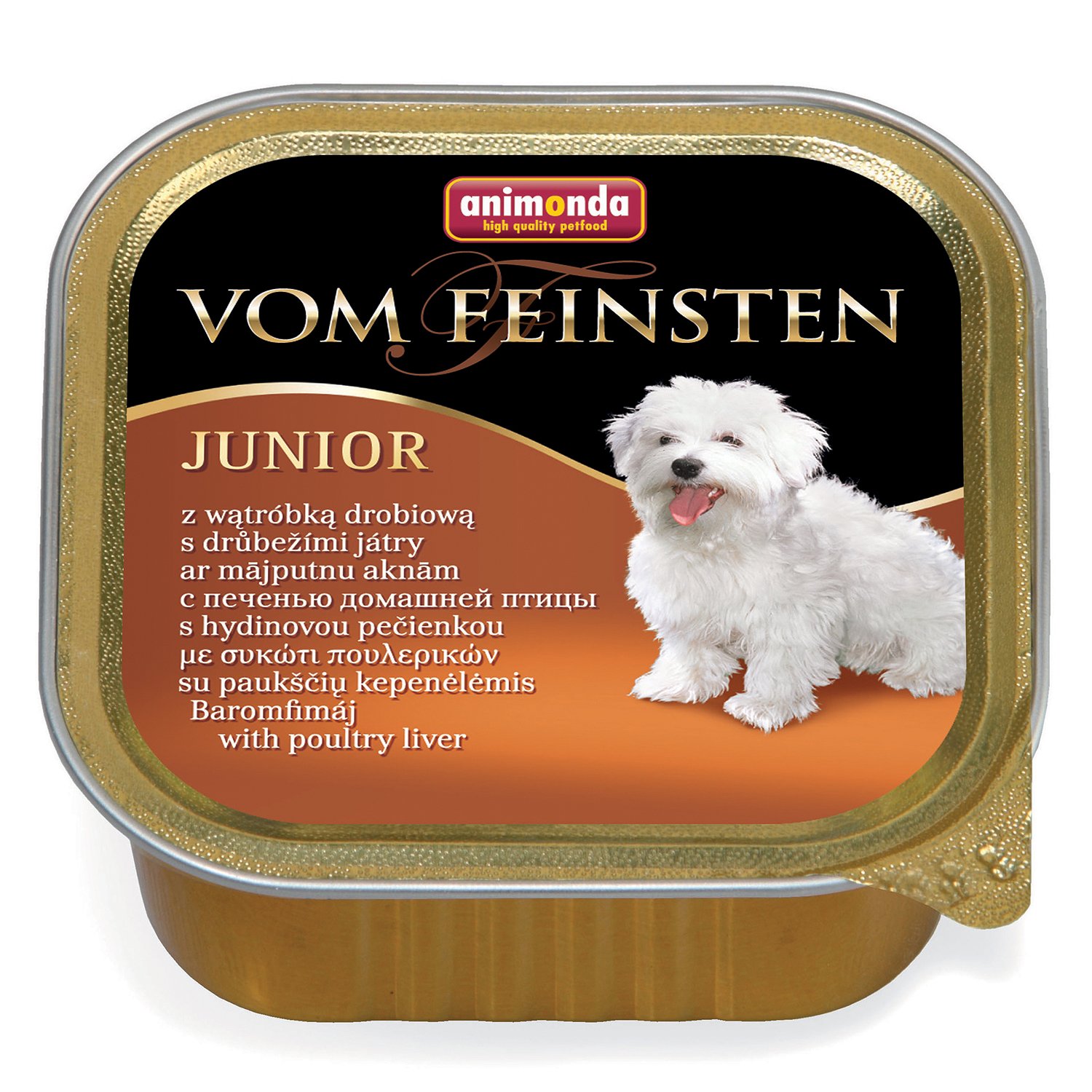 

Корм для собак Animonda Vom Feinsten Junior с печенью домашней птицы (150г), Vom Feinsten Junior с печенью домашней птицы (150г)
