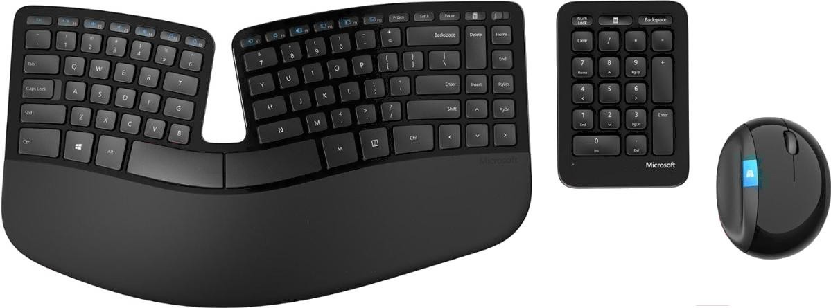 

Набор периферии Microsoft Комплект (клавиатура + мышь) Microsoft Wireless Ergonomic Desktop Sculpt (L5V-00017) [L5V-00017], Комплект (клавиатура + мышь) Microsoft Wireless Ergonomic Desktop Sculpt (L5V-00017)