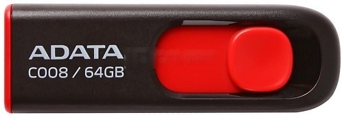 

USB Flash A-Data C008 Black+Red 64 Гб (AC008-64G-RKD), Usb flash A-Data C008 64 Гб AC008-64G-RKD Black/Red