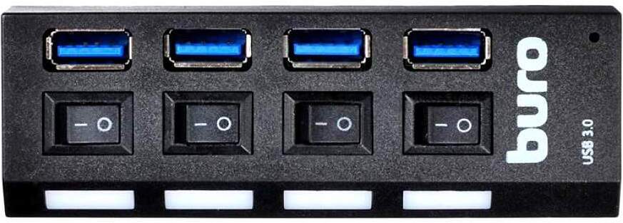 

USB-хаб Buro BU-HUB4-U3.0-L черный, Buro BU-HUB4-U3.0-L черный
