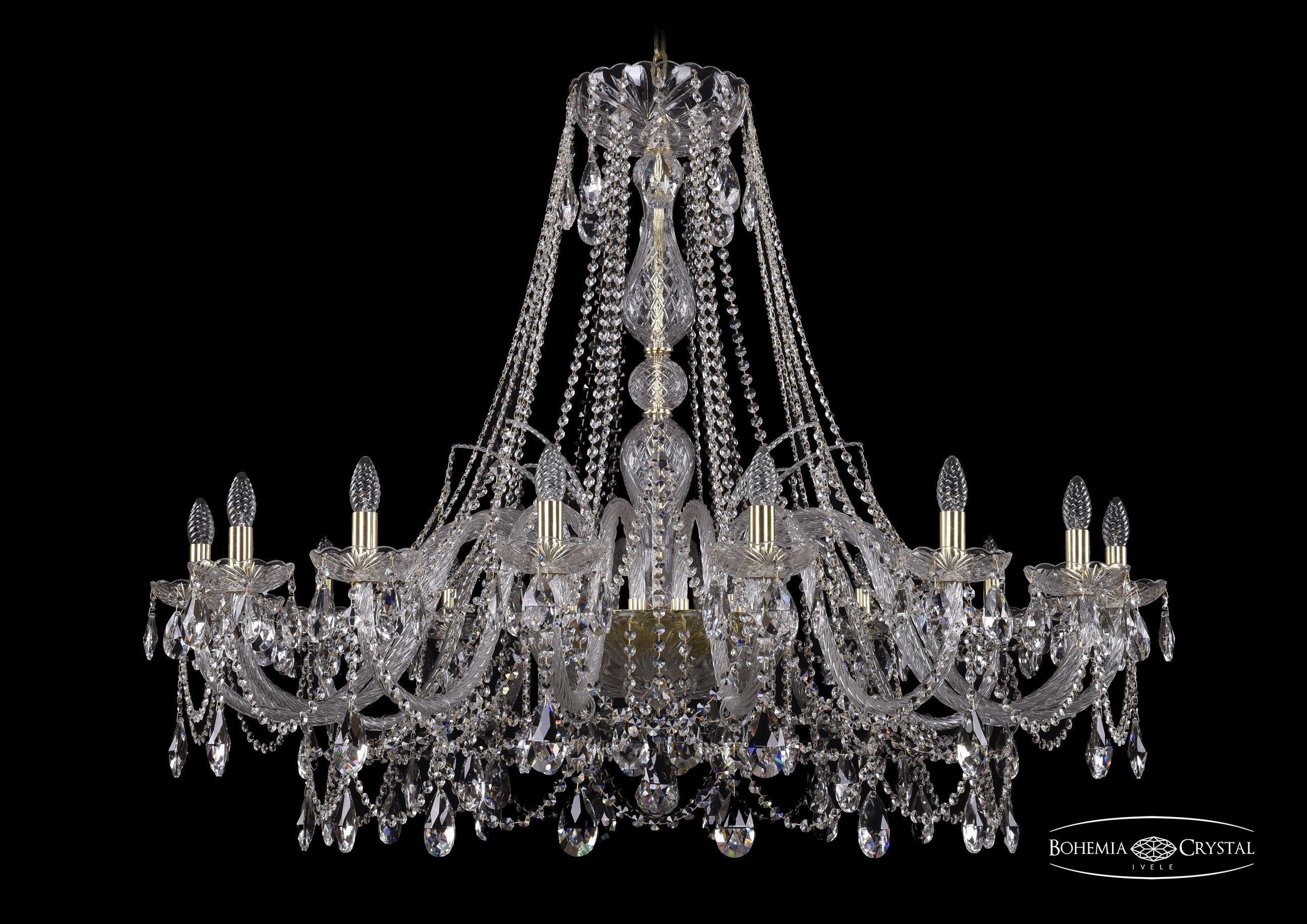 

Подвесная люстра Bohemia Ivele Crystal 1411/16/460/G