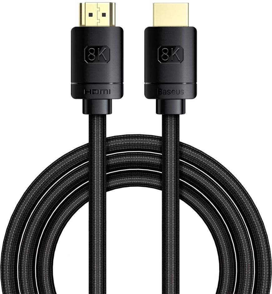 

Кабель для компьютера Baseus CAKGQ-J01, Кабель Baseus CAKGQ-J01 High Definition Series Adapter Cable 8K HDMI 2.1 to 8K HDMI 8K 2.1 1m Black (Baseus High Definition Series HDMI 8K to HDMI 8K Adapter Cable 1m Black (CAKGQ-J01))