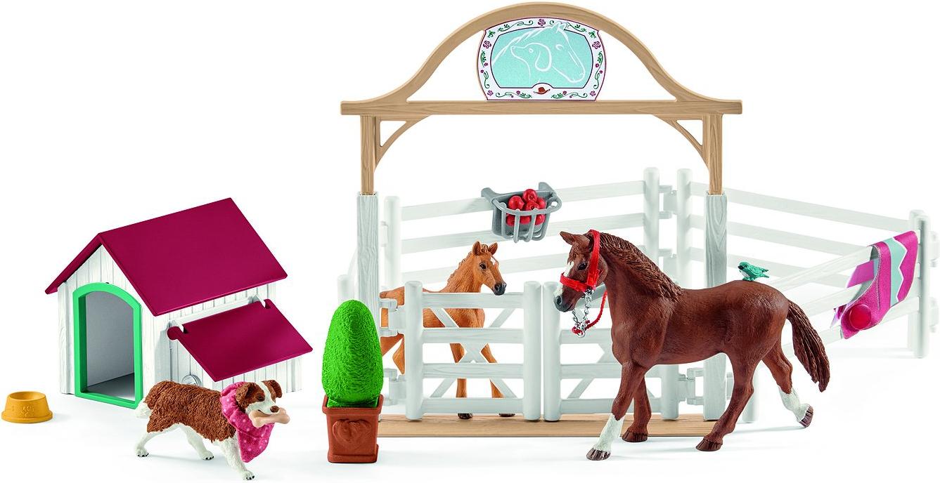 

Игрушка Schleich Лошади для гостей Ханны с собакой Руби серия Horse [42458/14598], Лошади для гостей Ханны с собакой Руби серия Horse