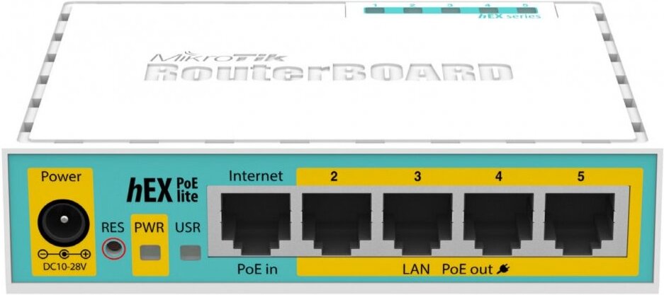 

Проводной маршрутизатор MikroTik hEX PoE lite