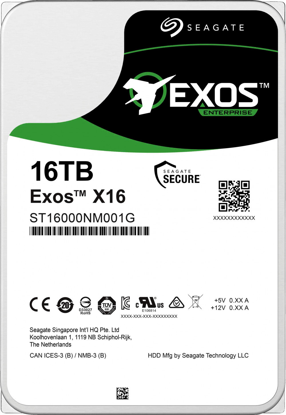 

Жесткий диск Seagate Exos X16 16TB (ST16000NM001G), Жесткий диск Seagate Exos X16 ST16000NM001G