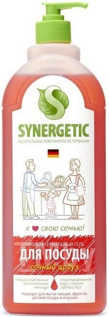 

Средство для мытья посуды Synergetic Биоразлагаемое. Арбуз 1 л
