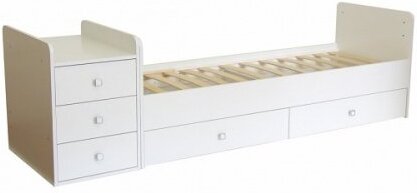 

Кроватка Bambini Comfort 18 белый колесо
