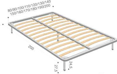 

Ортопедическое основание Askona С ламелями 80x200, С ламелями 80x200