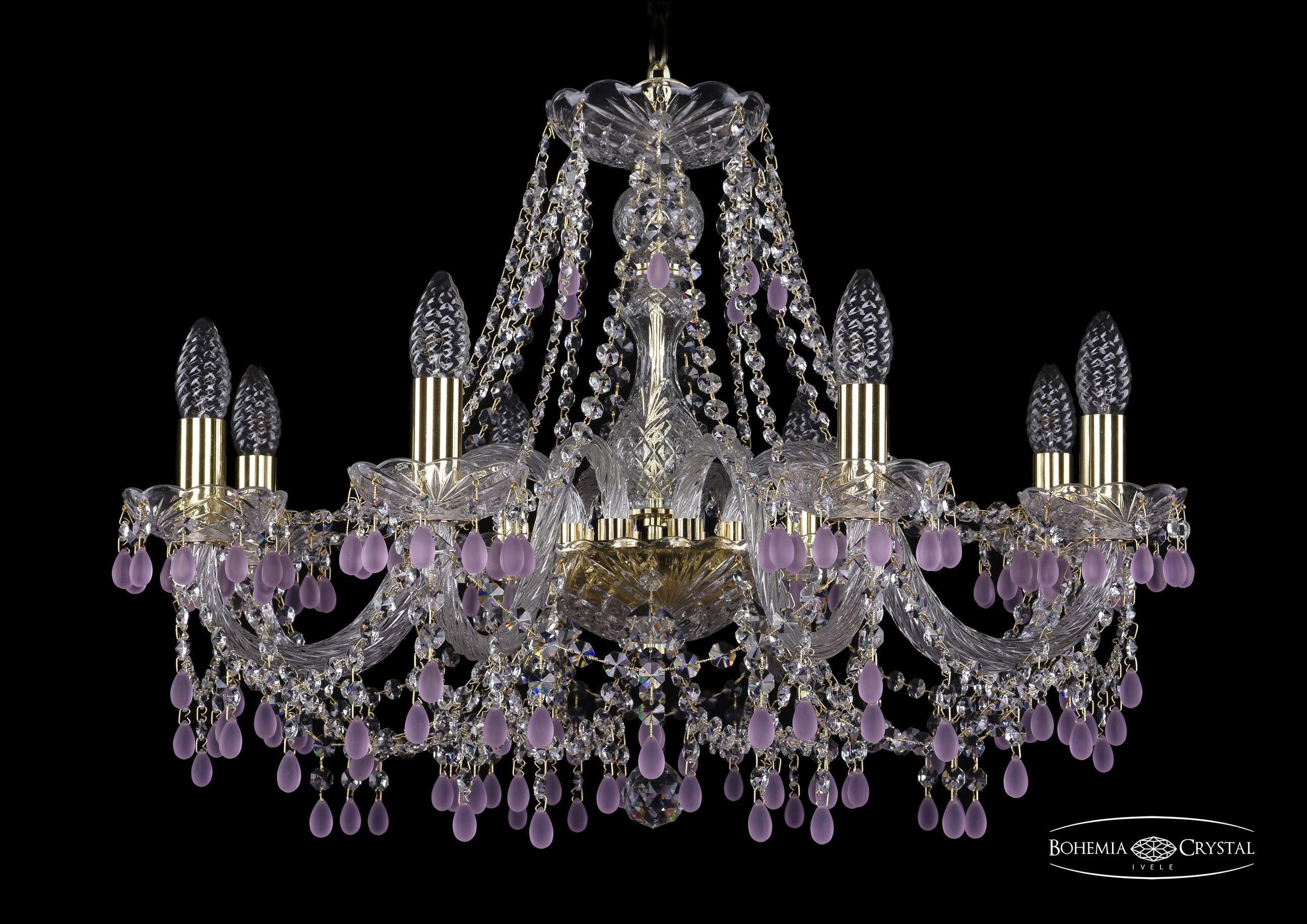 

Подвесная люстра Bohemia Ivele Crystal 1410/8/240/G/V7010