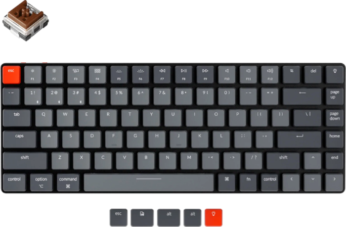 

Беспроводная клавиатура Keychron K3 Grey (White Led, Hot-Swap, Keychron Optical Brown Switch)
