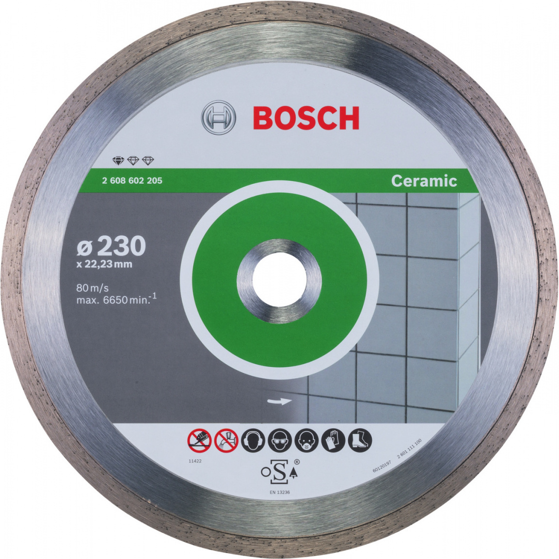 

Алмазный диск Bosch 2.608.602.205, Bosch 230х22мм Standard for Ceramic 2608602205