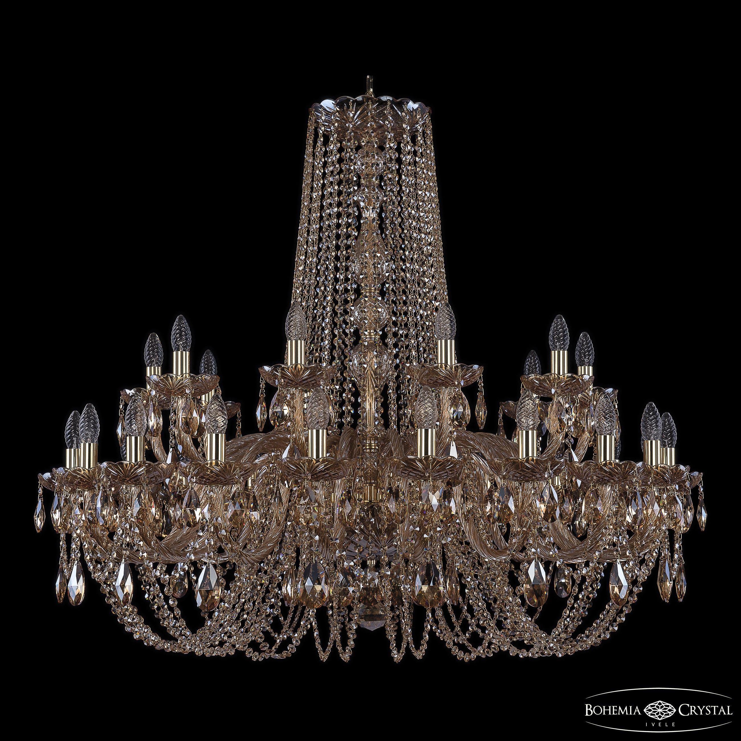 

Подвесная люстра Bohemia Ivele Crystal 1402/20+10/400 G M721