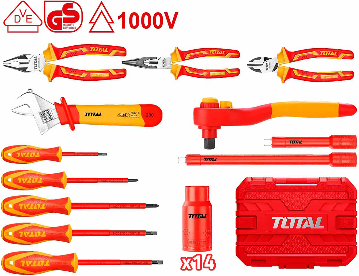 

Набор инструментов диэлектрических Total THKITH2601 (26шт)