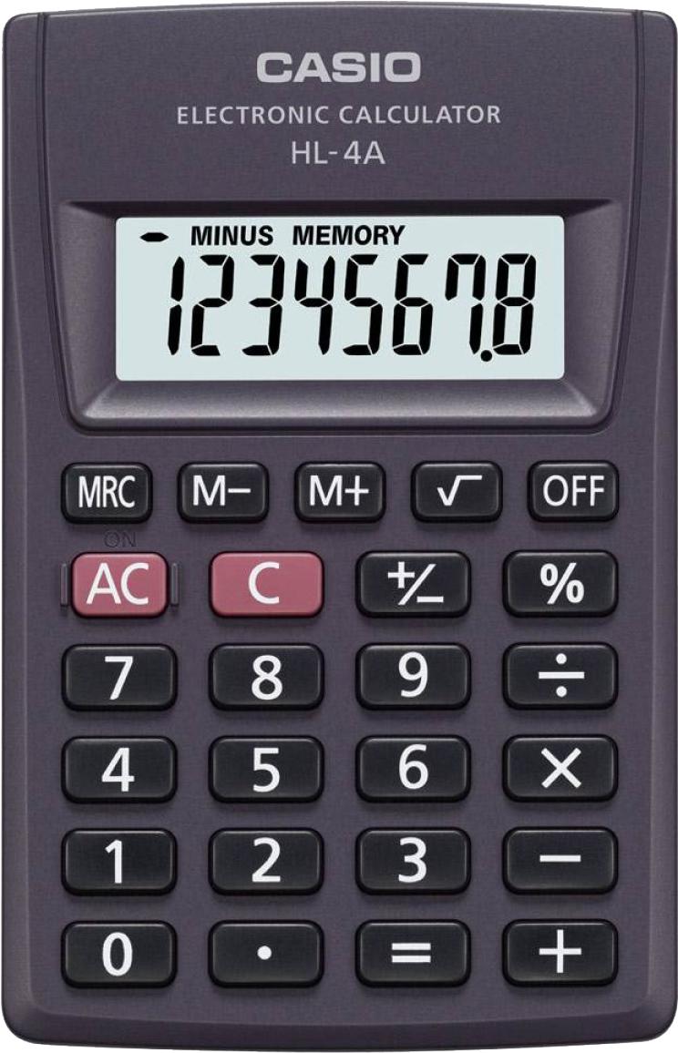 

Калькулятор Casio HL-4A черный, HL-4A