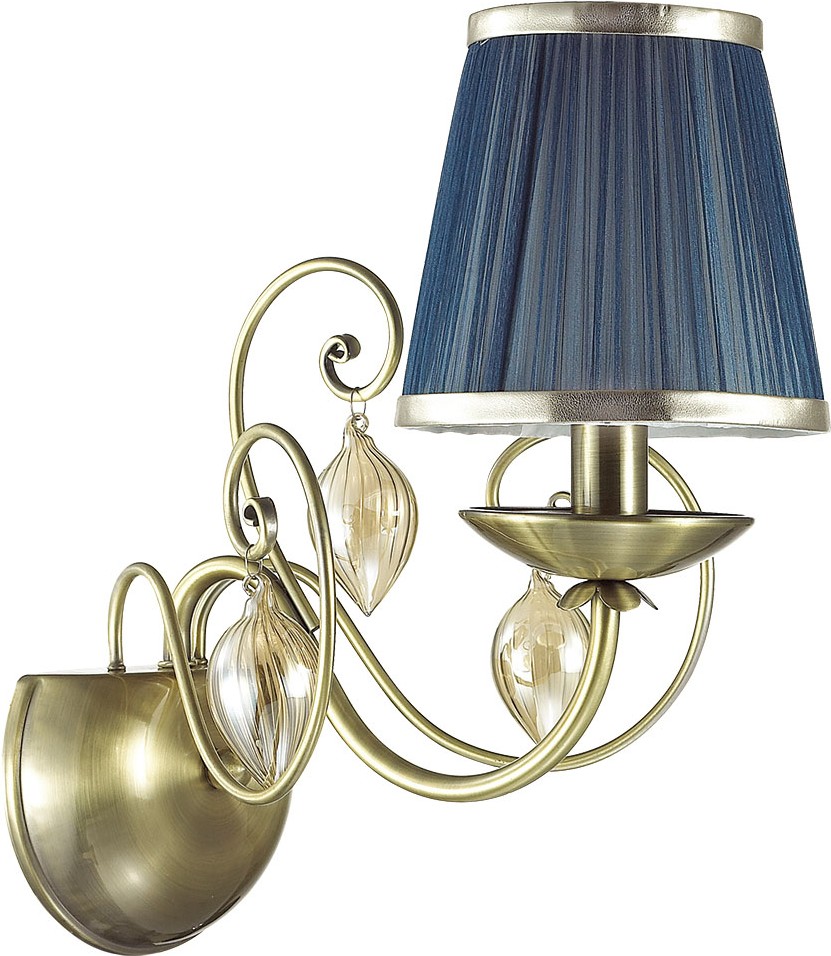 

Бра Odeon Light 3921/1W ODL18 357 бронза/ткань/стекло Бра IP20 E14 40W 220V NIAGARA