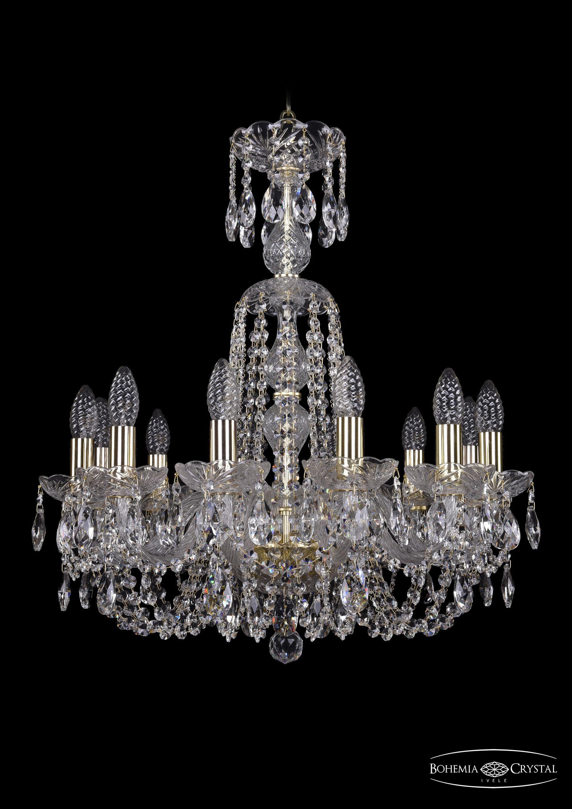 

Подвесная люстра Bohemia Ivele Crystal 1402/12/195/XL-64/G