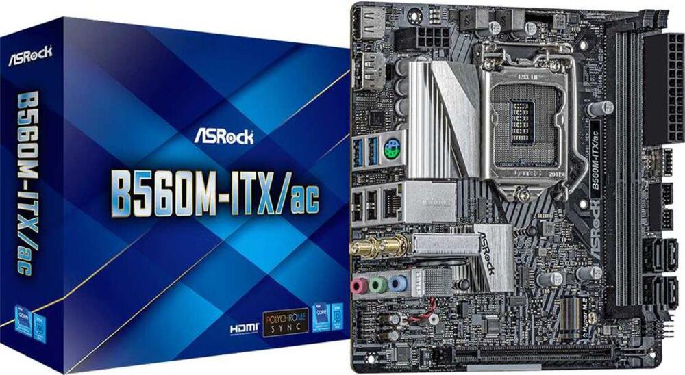 

Материнская плата ASRock B560M-ITX/AC, B560M-ITX/AC