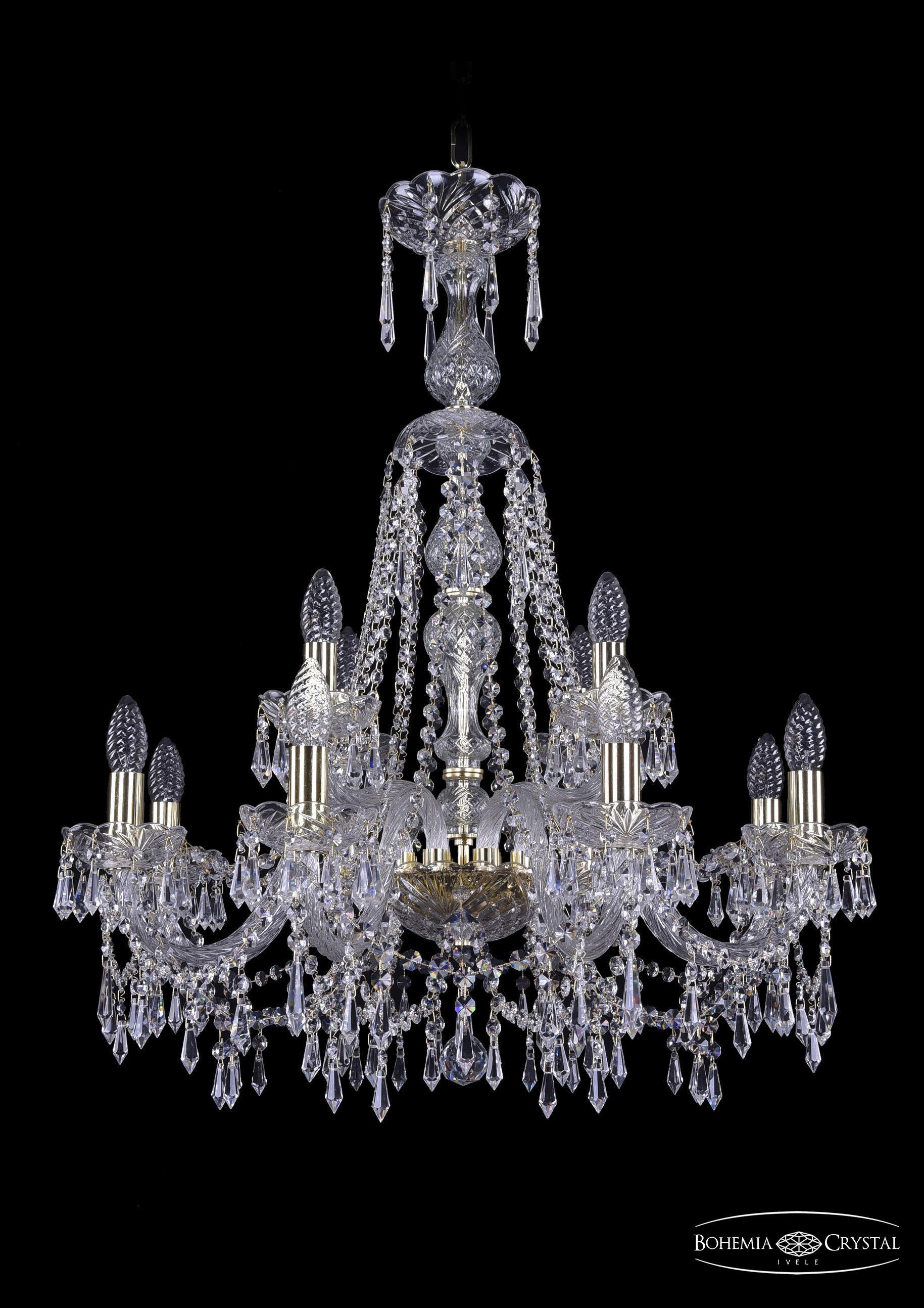 

Подвесная люстра Bohemia Ivele Crystal 1403/8+4/240/XL-80/G