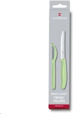 

Кухонный нож Victorinox Swiss Classic + овощечистка зеленый [6.7116.21L42], Кухонный нож Victorinox Swiss Classic 6.7116.21L42
