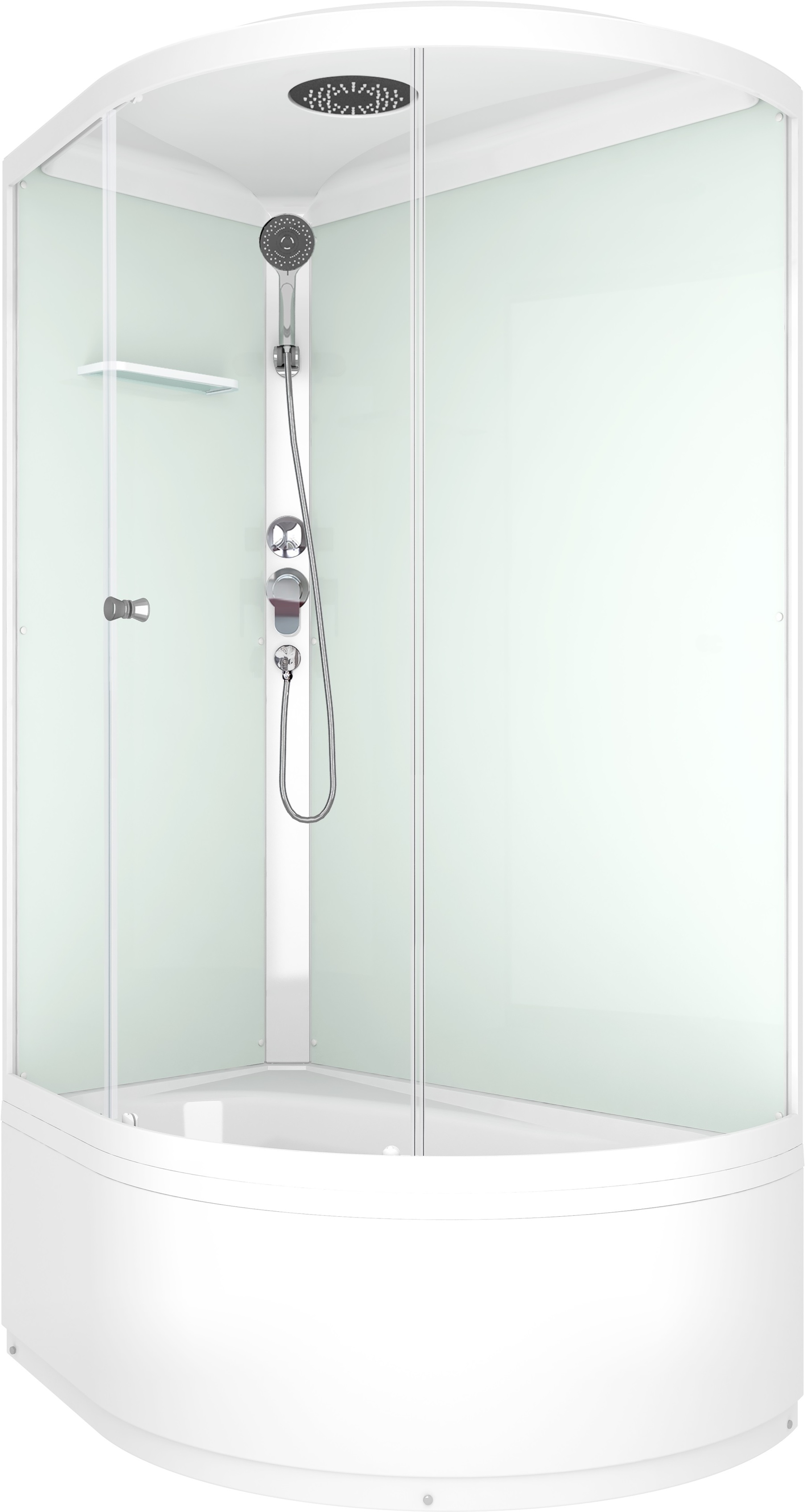 

Душевая кабина Domani-Spa Simple 128 high L V1.2 прозрачное стекло белый (DS01Sm128LHWCl00-V1.2)