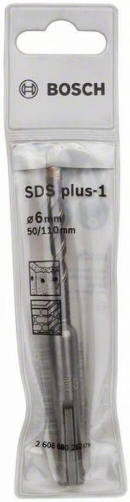 

Сверло спиральное Bosch 2608680262, Bosch SDS-plus 6х50х110 мм SDS-plus 1 2608680262