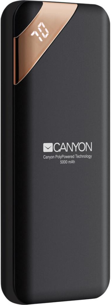

Портативное зарядное устройство Canyon Power bank 5000mAh Black [CNE-CPBP5B], Портативное зарядное устройство Canyon Power bank 5000mAh (CNE-CPBP5B) Black