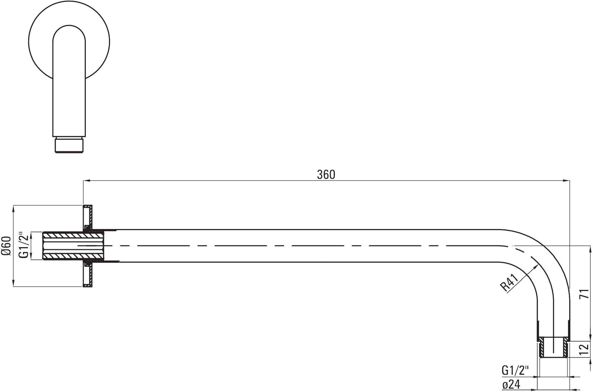 

Душевой кронштейн Deante Cascada NAC 041K