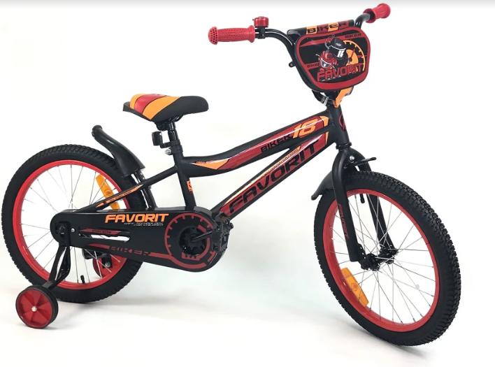 

Велосипед Favorit Biker 16 2019 детский черный/красный [BIK-16RD], Biker 16 2019 детский