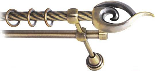 

Карниз Lm Decor Наутилус 012 2р витой 3.2м антик, Наутилус 012 2р витой 16мм 3.2м