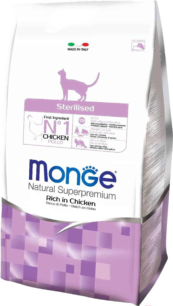 

Корм для кошек Monge Sterilised Rich in Chicken 10 кг, Functional Line Sterilised Rich in Chicken 10кг