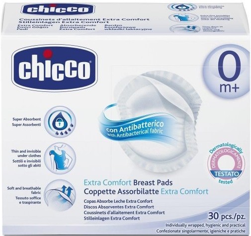 

Прокладки для бюстгальтера Chicco антибактериальные (30 шт) 310102037 [00061779000000], Прокладки для бюстгальтера Chicco антибактериальные (30 шт) 310102037 00061779000000